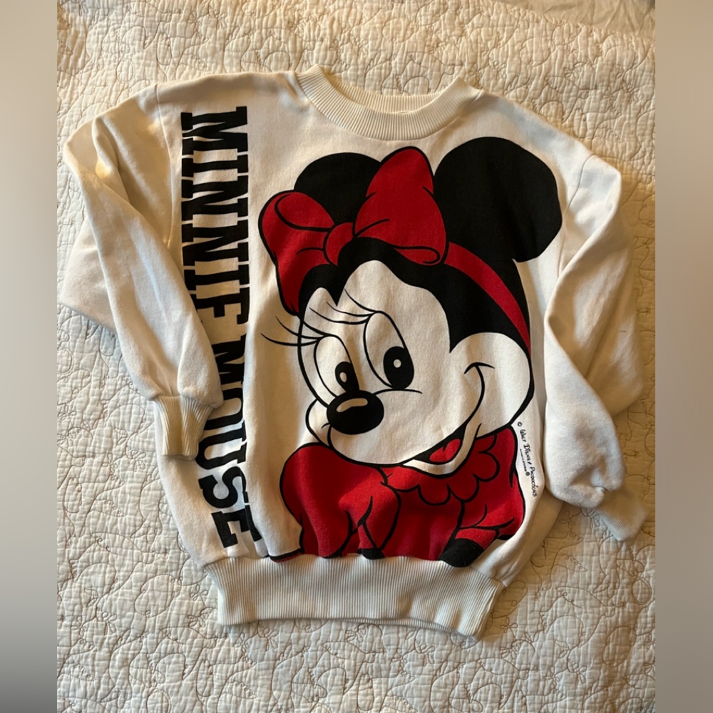 Disney Minnie Mouse White and Red Sweater